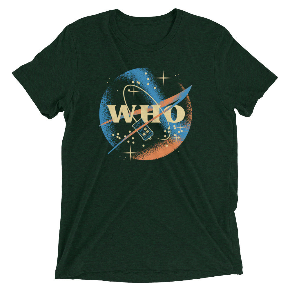 Who Space Administration Men's Tri-Blend Tee Hoodie, Sweatshirt | CoreVibeTees.com (Image 3)