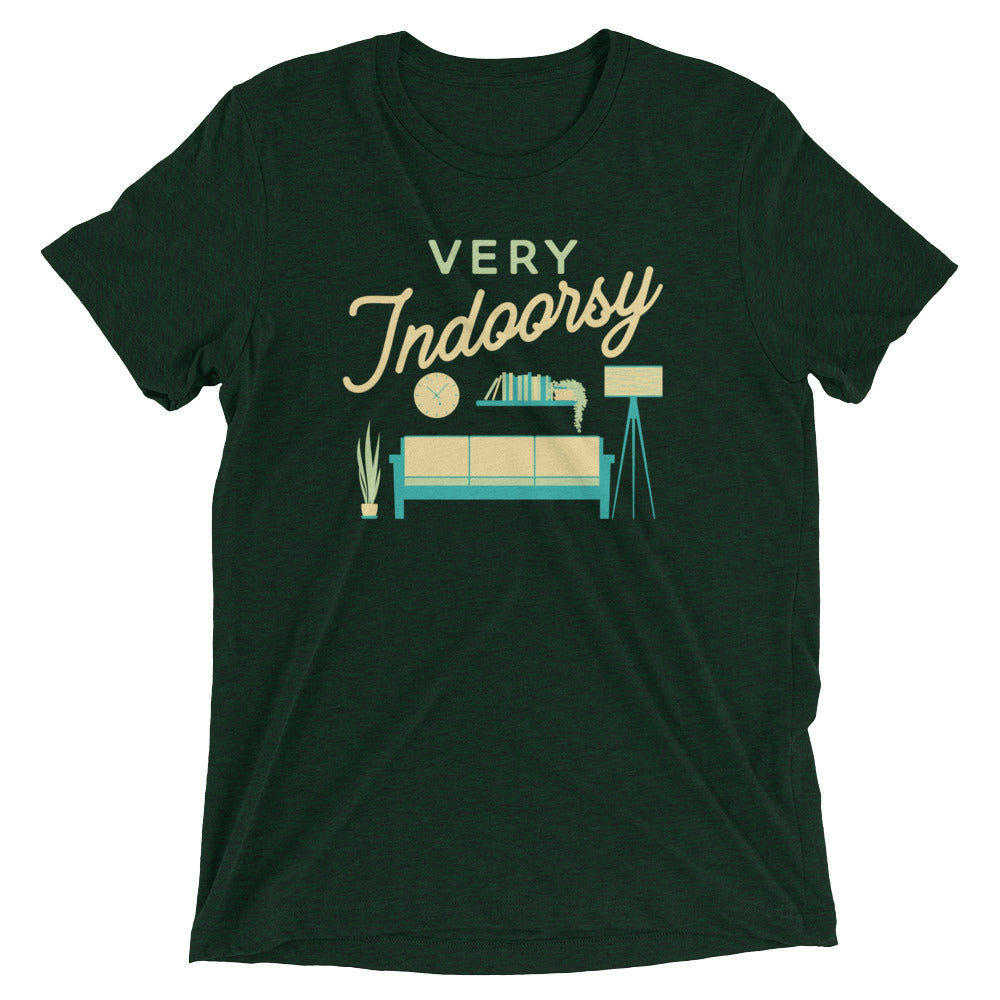 Very Indoorsy Men's Tri-Blend Tee Hoodie, Sweatshirt | CoreVibeTees.com (Image 3)