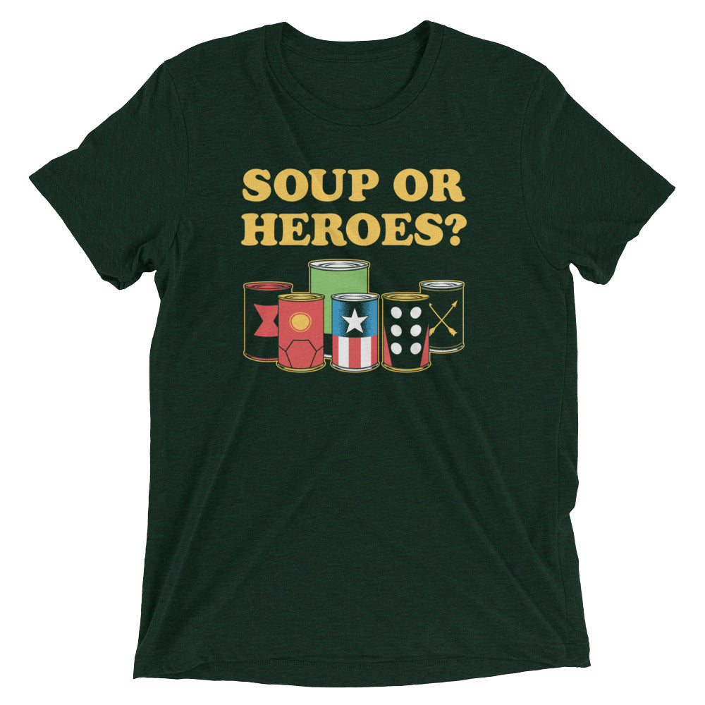 Soup Or Hero? Men's Tri-Blend Tee Hoodie, Sweatshirt | CoreVibeTees.com (Image 2)