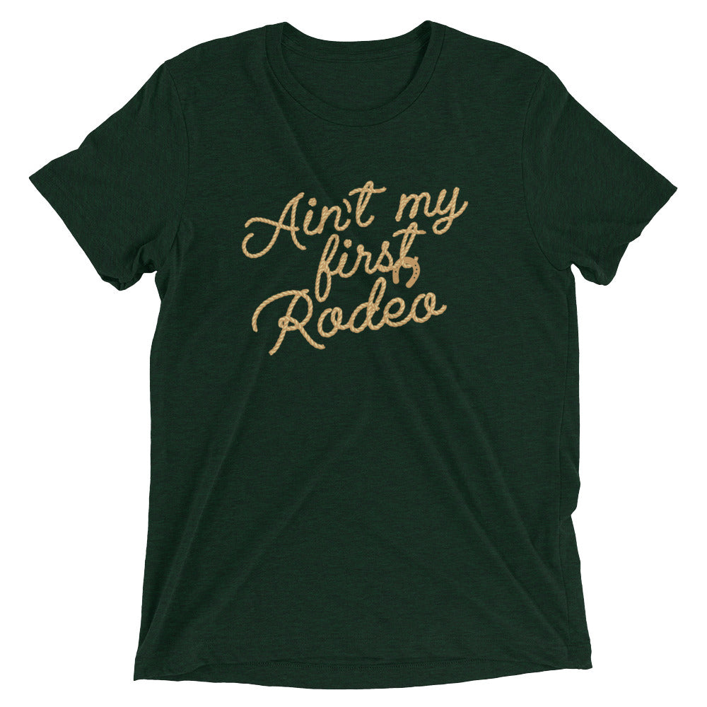 Ain't My First Rodeo Men's Tri-Blend Tee Hoodie, Sweatshirt | CoreVibeTees.com (Image 2)