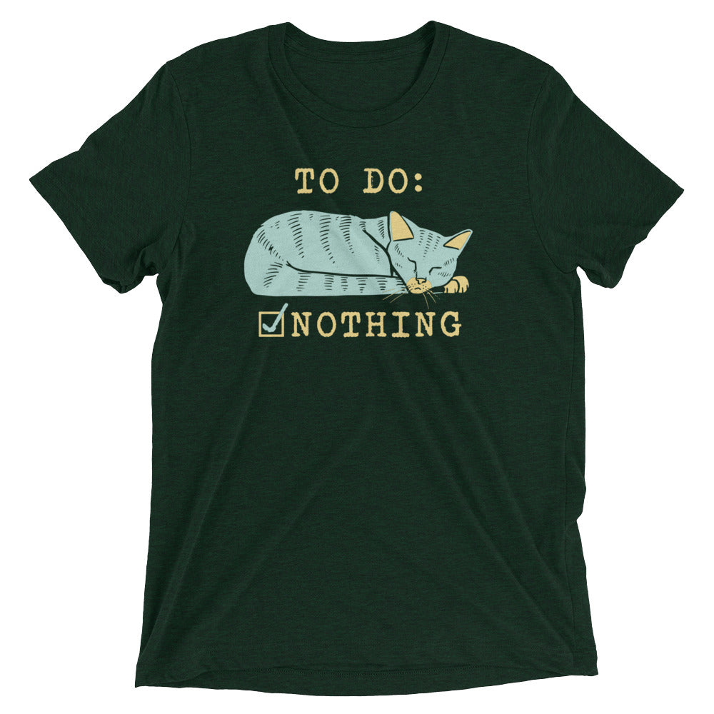 To Do: Nothing Men's Tri-Blend Tee Hoodie, Sweatshirt | CoreVibeTees.com (Image 3)