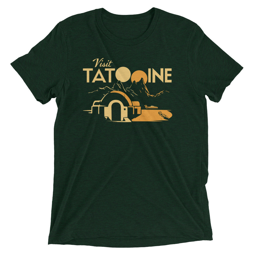 Visit Tatooine Men's Tri-Blend Tee Hoodie, Sweatshirt | CoreVibeTees.com (Image 2)