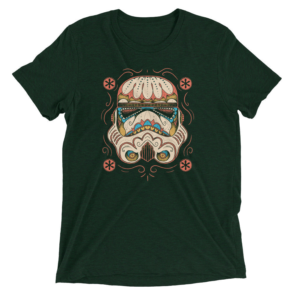 Sugar Skull Trooper Men's Tri-Blend Tee Hoodie, Sweatshirt | CoreVibeTees.com (Image 4)