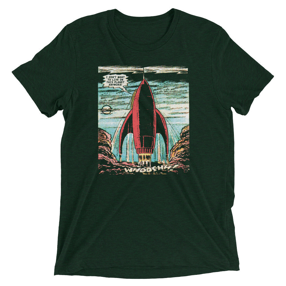 I Don't Want To Live On This Planet Anymore Men's Tri-Blend Tee Hoodie, Sweatshirt | CoreVibeTees.com (Image 2)
