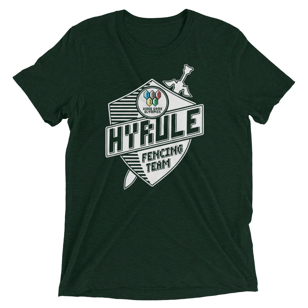 Hyrule Fencing Team Men's Tri-Blend Tee Hoodie, Sweatshirt | CoreVibeTees.com (Image 3)