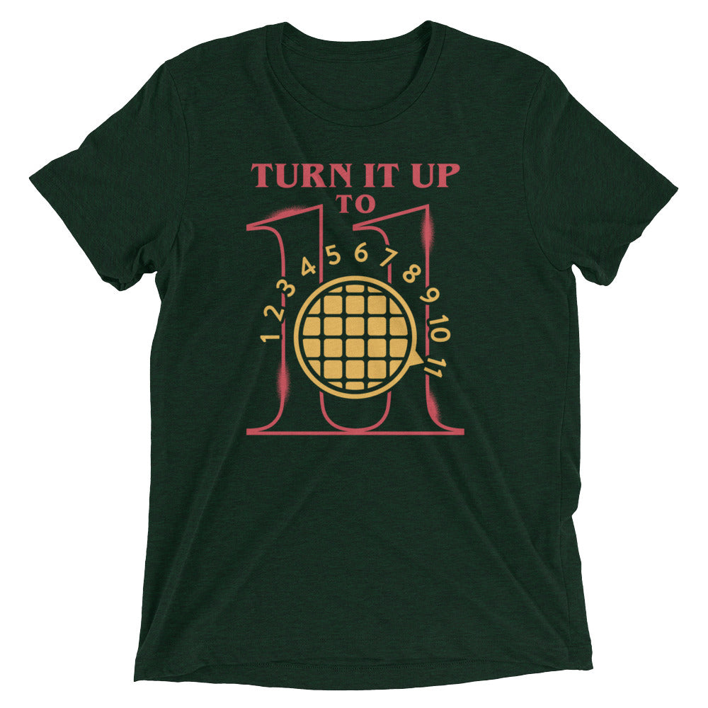 Turn It Up To 11 Men's Tri-Blend Tee Hoodie, Sweatshirt | CoreVibeTees.com (Image 2)