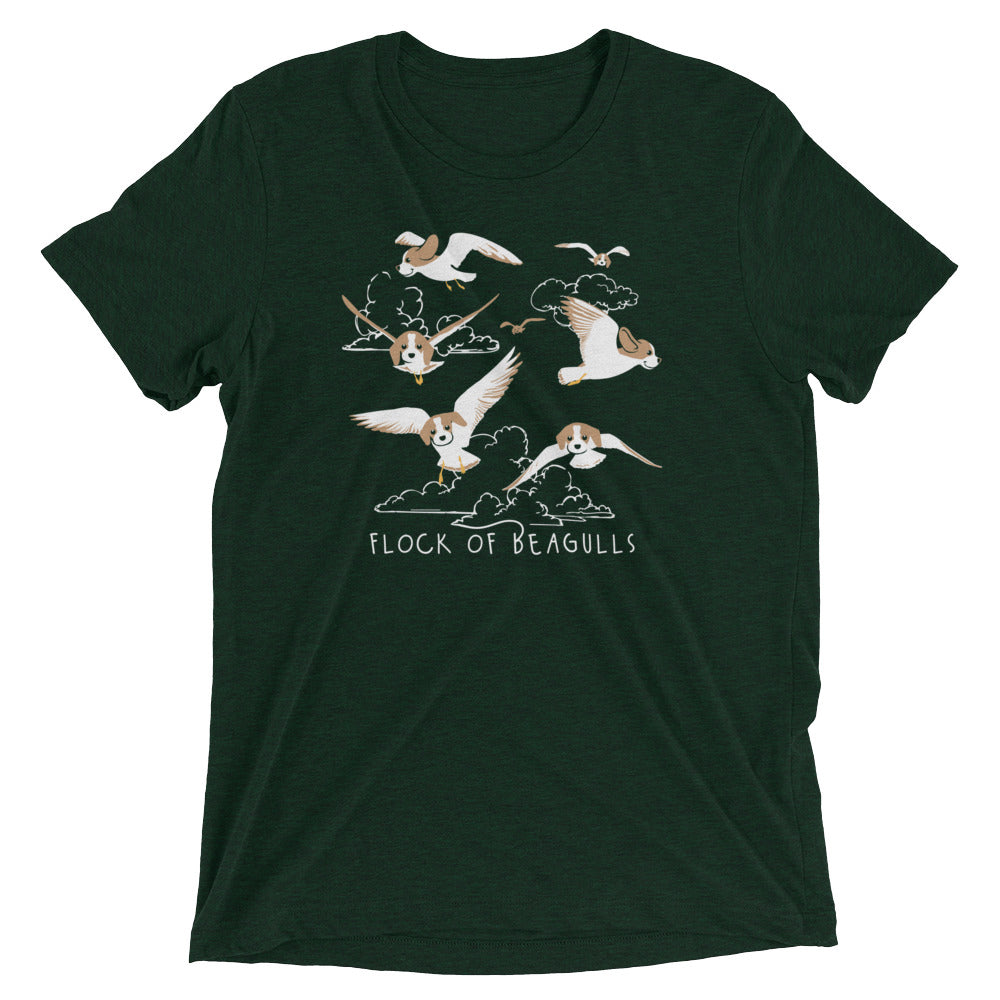 Flock Of Beagulls Men's Tri-Blend Tee Hoodie, Sweatshirt | CoreVibeTees.com (Image 2)