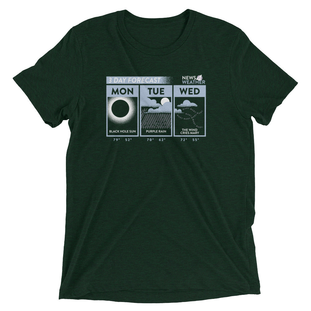 3 Day Forecast Men's Tri-Blend Tee Hoodie, Sweatshirt | CoreVibeTees.com (Image 2)