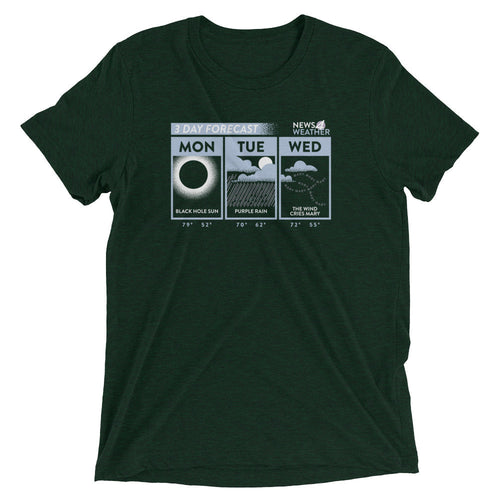 3 Day Forecast Men's Tri-Blend Tee Hoodie, Sweatshirt | CoreVibeTees.com (Image 2)