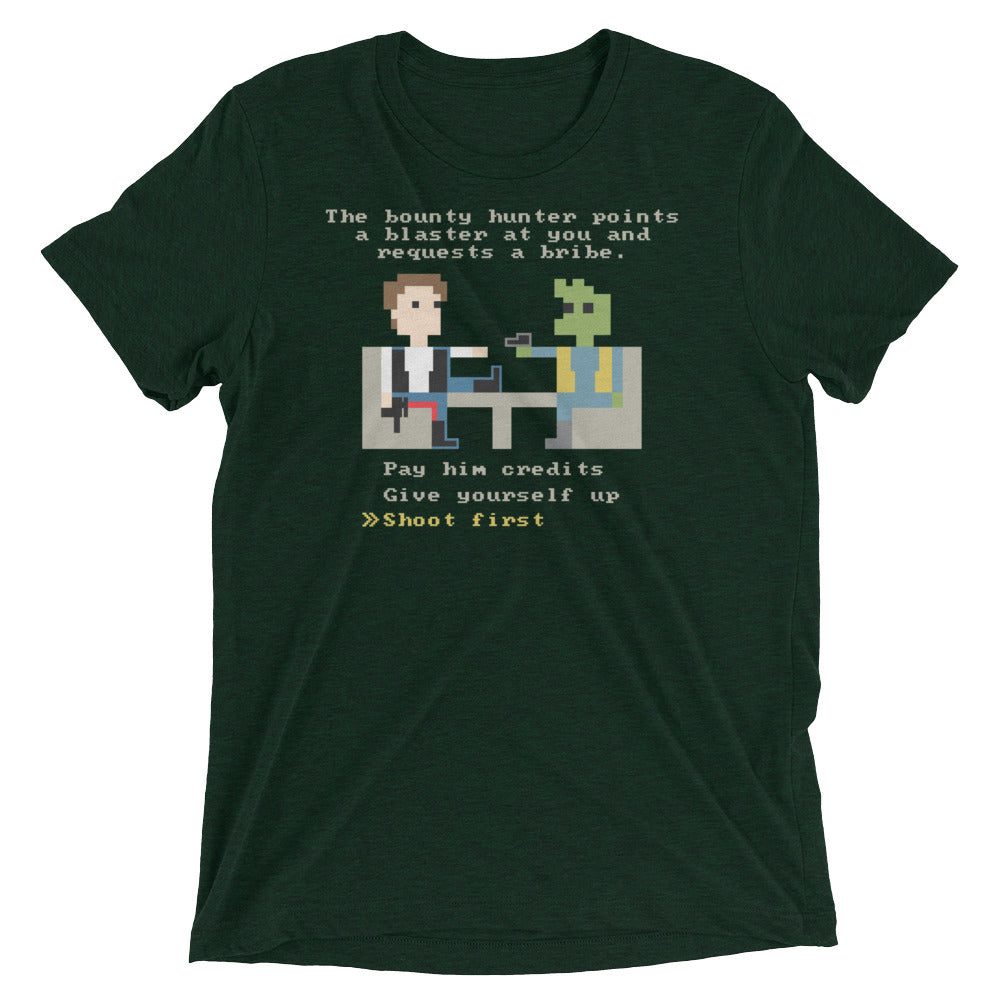 The Bounty Hunter Men's Tri-Blend Tee Hoodie, Sweatshirt | CoreVibeTees.com (Image 2)