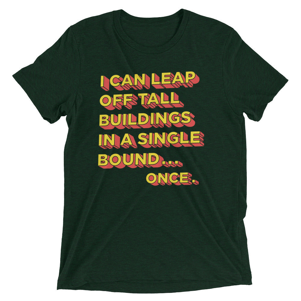 Tall Buildings In A Single Bound Men's Tri-Blend Tee Hoodie, Sweatshirt | CoreVibeTees.com (Image 3)