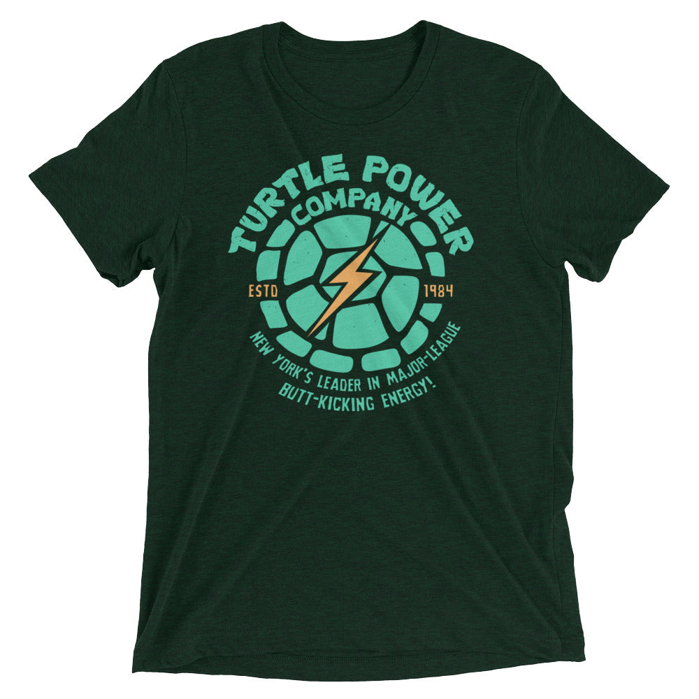 Turtle Power Company Men's Tri-Blend Tee Hoodie, Sweatshirt | CoreVibeTees.com (Image 1)