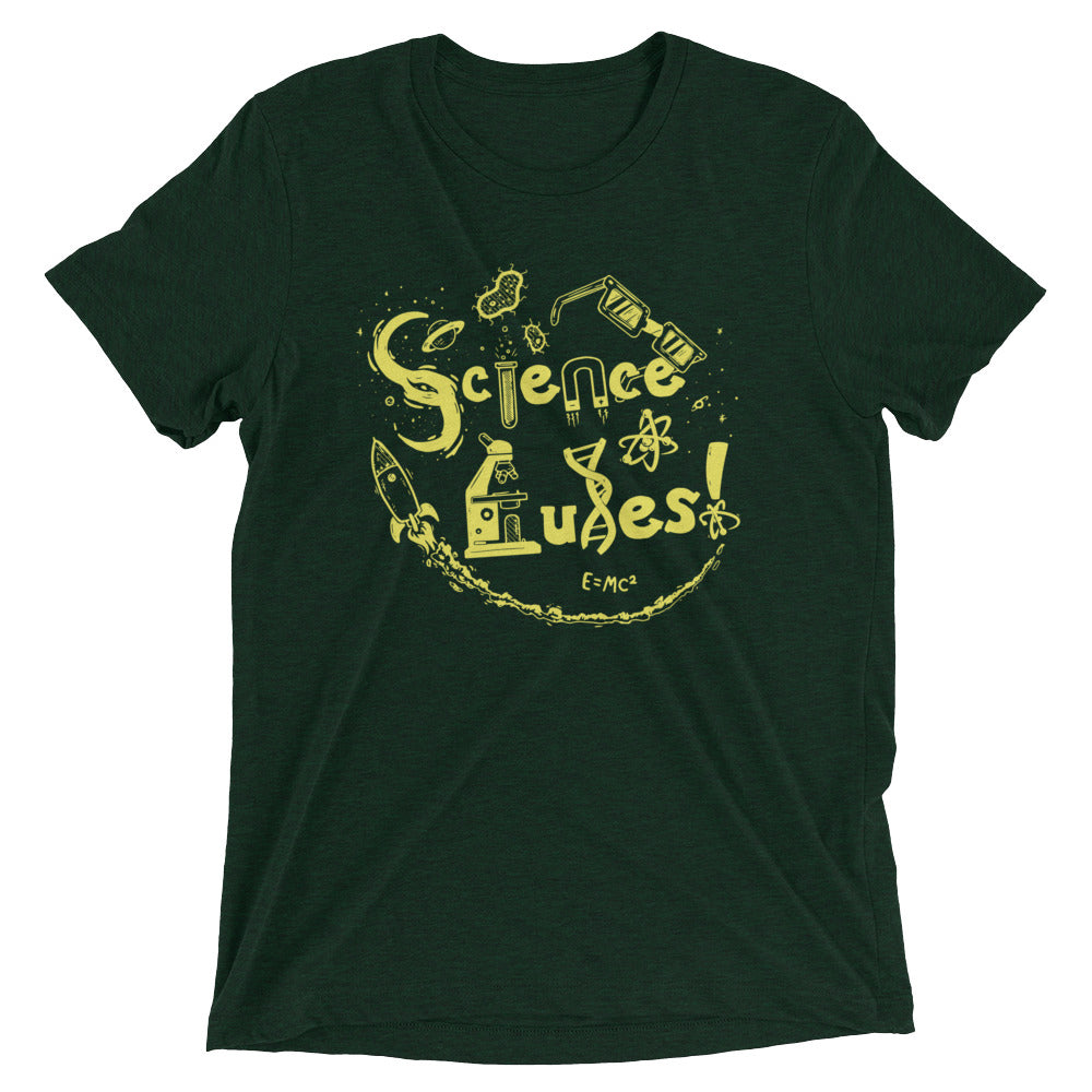 Science Rules! Men's Tri-Blend Tee Hoodie, Sweatshirt | CoreVibeTees.com (Image 3)