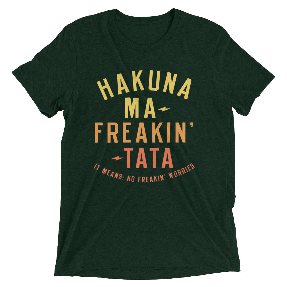 Hakuna Ma-Freakin-Tata Men's Tri-Blend Tee Hoodie, Sweatshirt | CoreVibeTees.com (Image 2)
