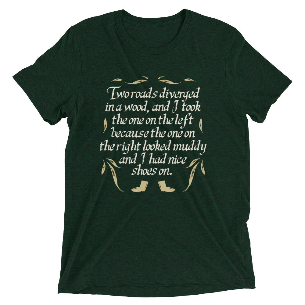 Two Roads Diverged Men's Tri-Blend Tee Hoodie, Sweatshirt | CoreVibeTees.com (Image 3)