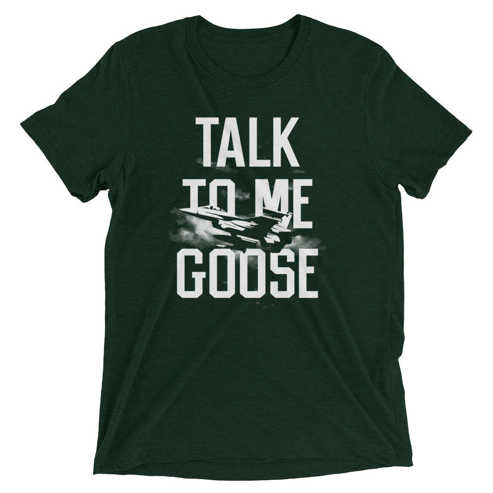 Talk To Me Goose Men's Tri-Blend Tee Hoodie, Sweatshirt | CoreVibeTees.com (Image 3)