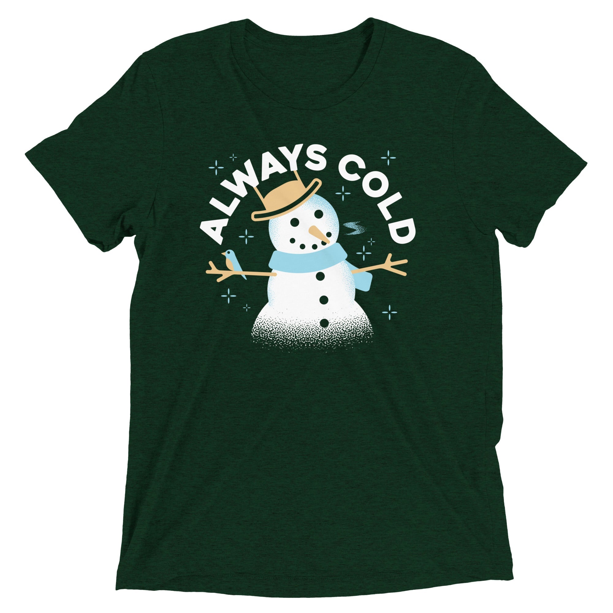 Always Cold Men's Tri-Blend Tee Hoodie, Sweatshirt | CoreVibeTees.com (Image 3)