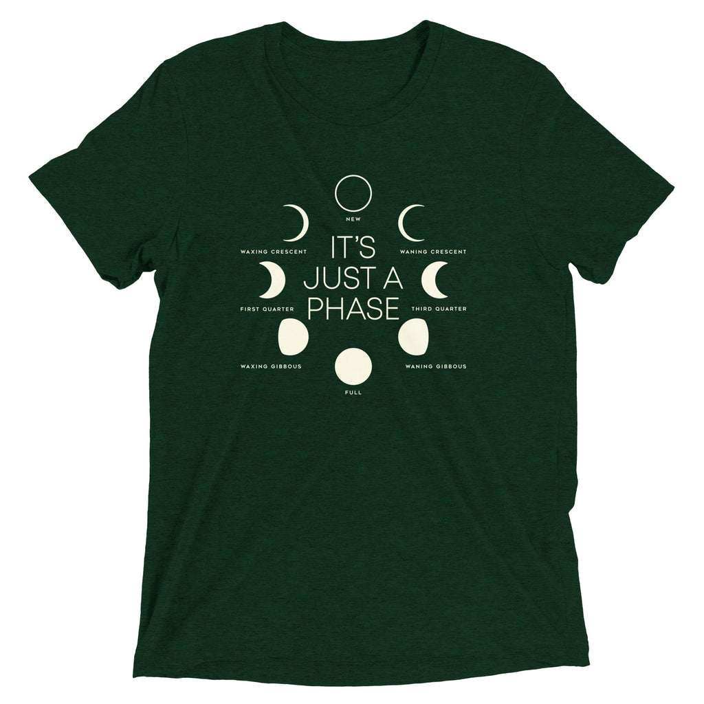 It's Just A Phase Men's Tri-Blend Tee Hoodie, Sweatshirt | CoreVibeTees.com (Image 2)