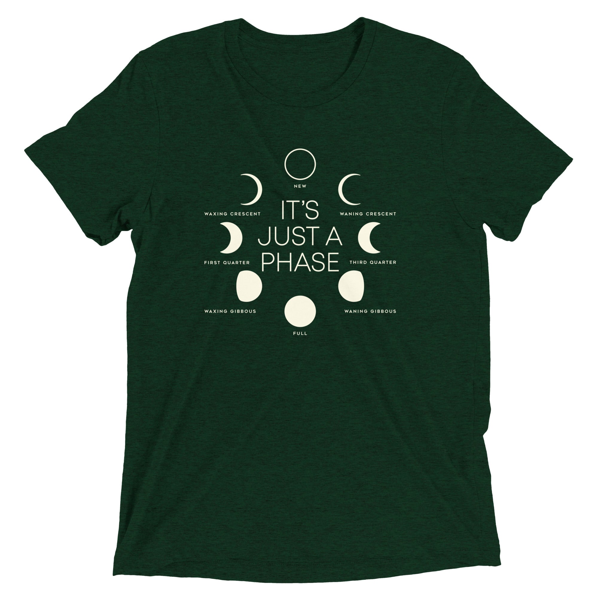 It's Just A Phase Men's Tri-Blend Tee Hoodie, Sweatshirt | CoreVibeTees.com (Image 2)