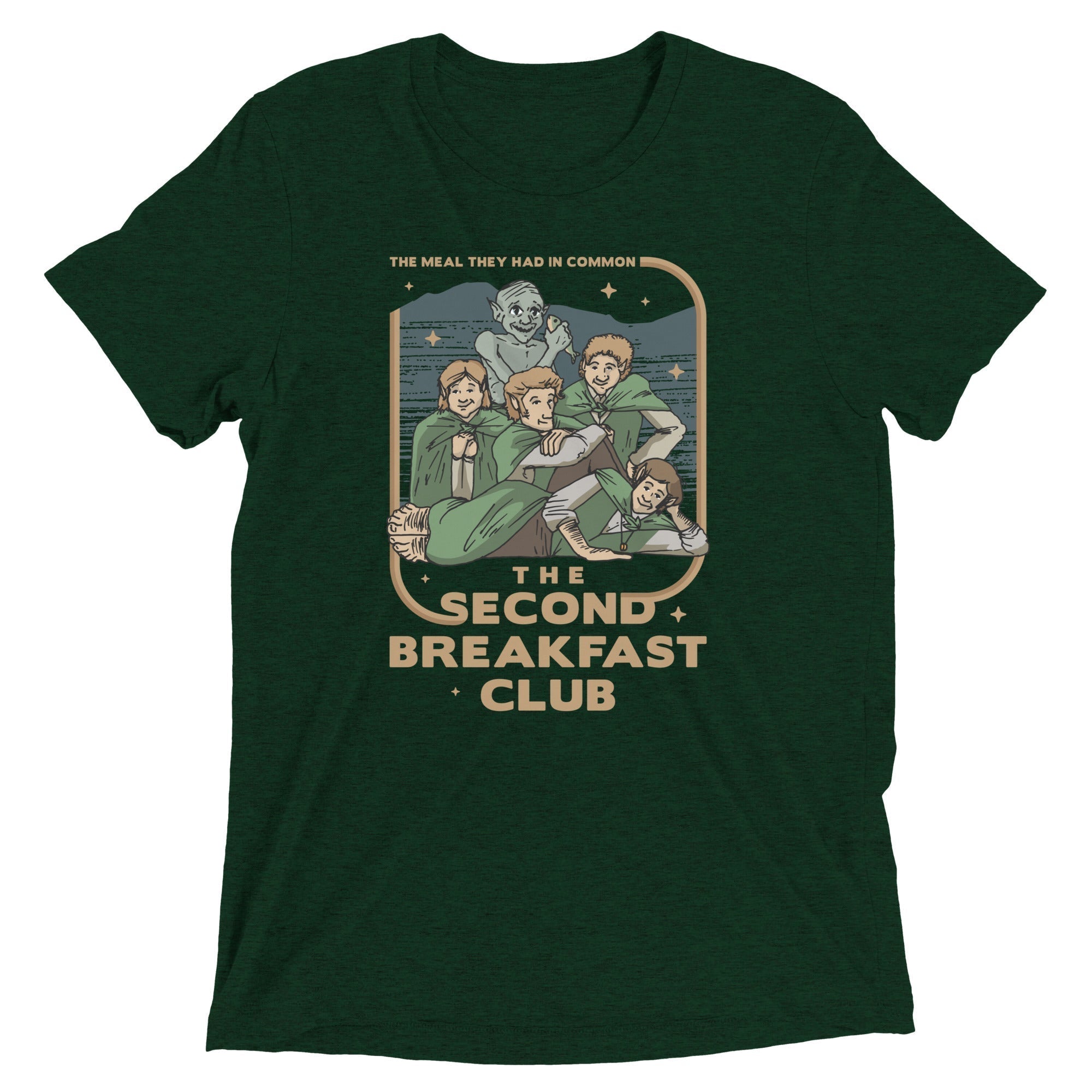 The Second Breakfast Club Men's Tri-Blend Tee Hoodie, Sweatshirt | CoreVibeTees.com (Image 3)