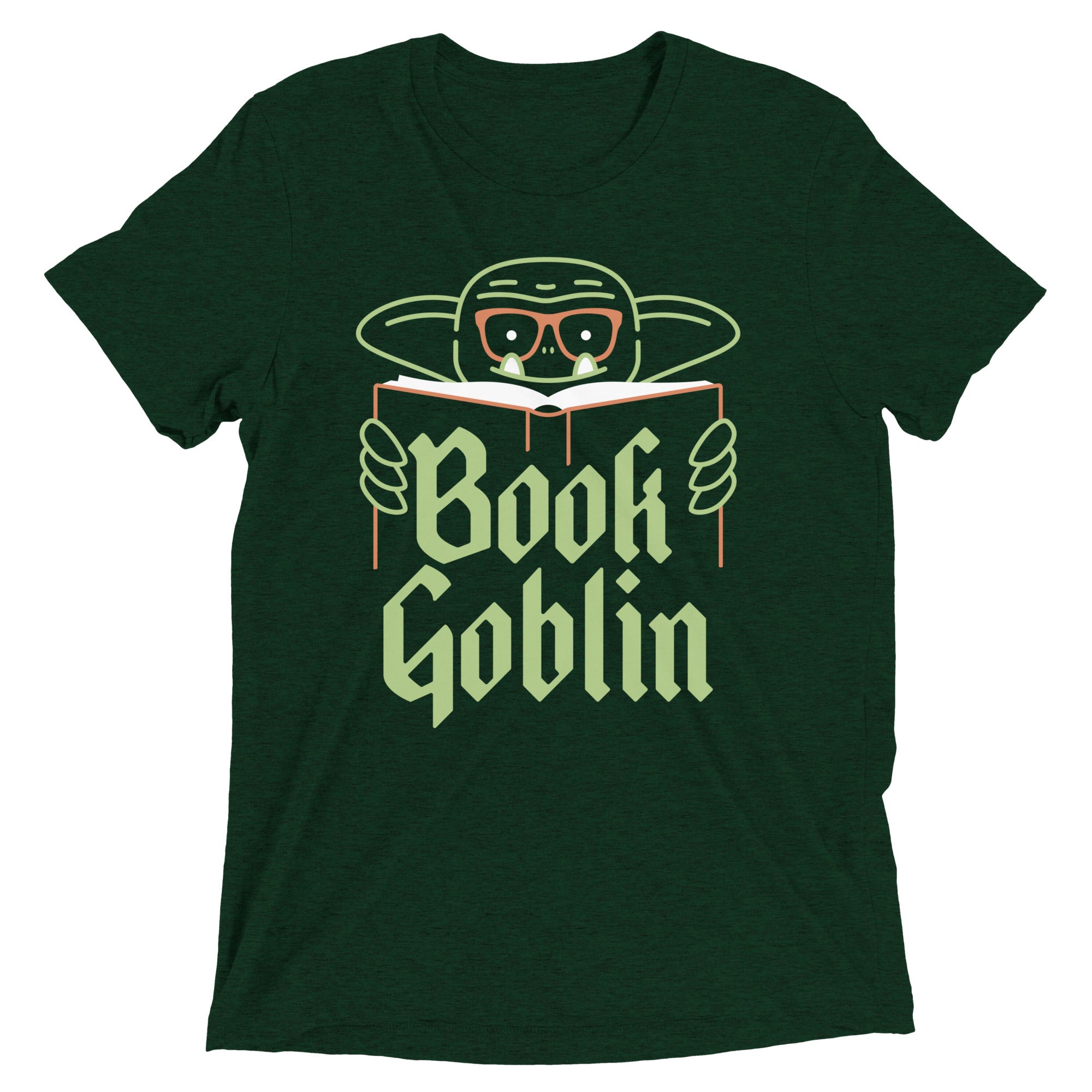 Book Goblin Men's Tri-Blend Tee Hoodie, Sweatshirt | CoreVibeTees.com (Image 3)