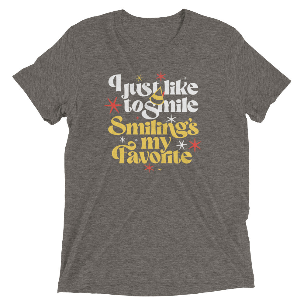 I Just Like To Smile Smiling's My Favorite Men's Tri-Blend Tee Hoodie, Sweatshirt | CoreVibeTees.com (Image 5)