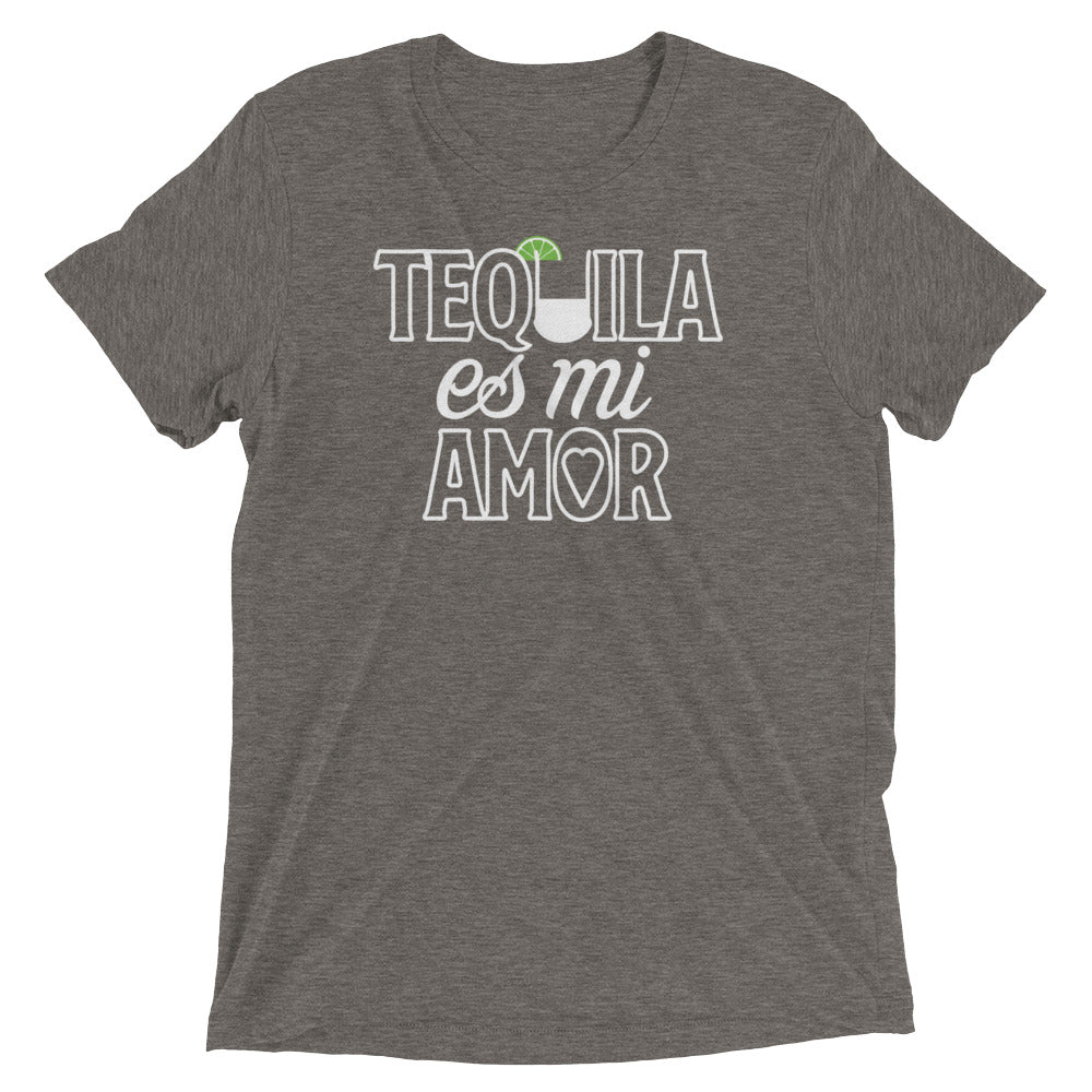 Tequila Es Mi Amor Men's Tri-Blend Tee Hoodie, Sweatshirt | CoreVibeTees.com (Image 1)