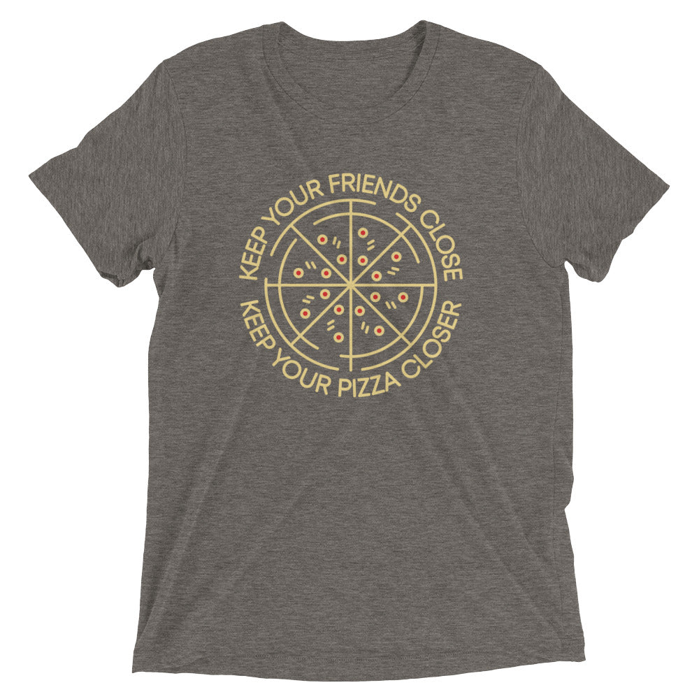 Keep Your Pizza Closer Men's Tri-Blend Tee Hoodie, Sweatshirt | CoreVibeTees.com (Image 4)