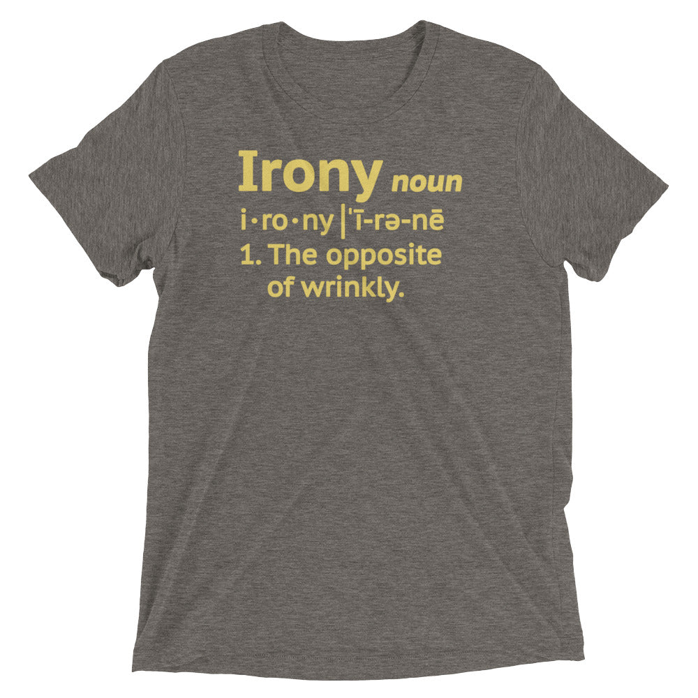 Irony Definition Men's Tri-Blend Tee Hoodie, Sweatshirt | CoreVibeTees.com (Image 5)
