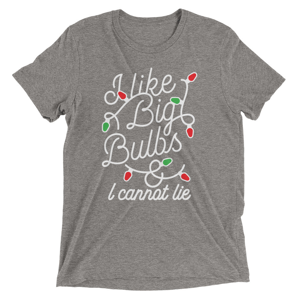 I Like Big Bulbs & I Cannot Lie Men's Tri-Blend Tee Hoodie, Sweatshirt | CoreVibeTees.com (Image 1)