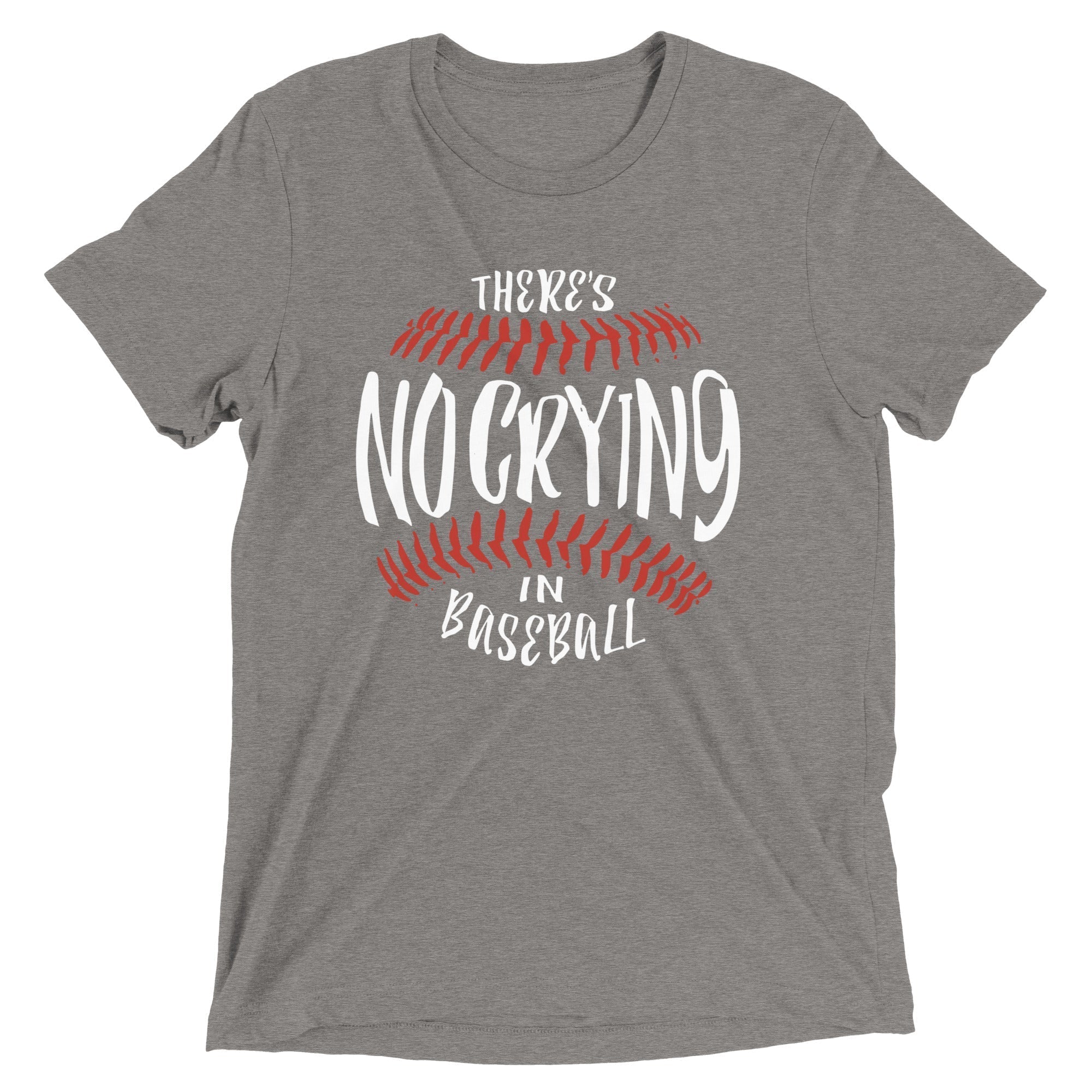 There's No Crying In Baseball Men's Tri-Blend Tee Hoodie, Sweatshirt | CoreVibeTees.com (Image 5)