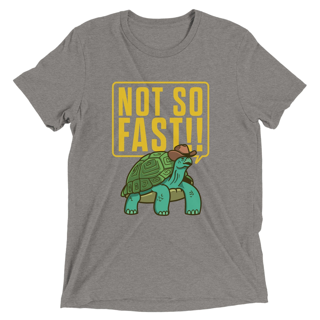 Not So Fast!! Men's Tri-Blend Tee Hoodie, Sweatshirt | CoreVibeTees.com (Image 1)