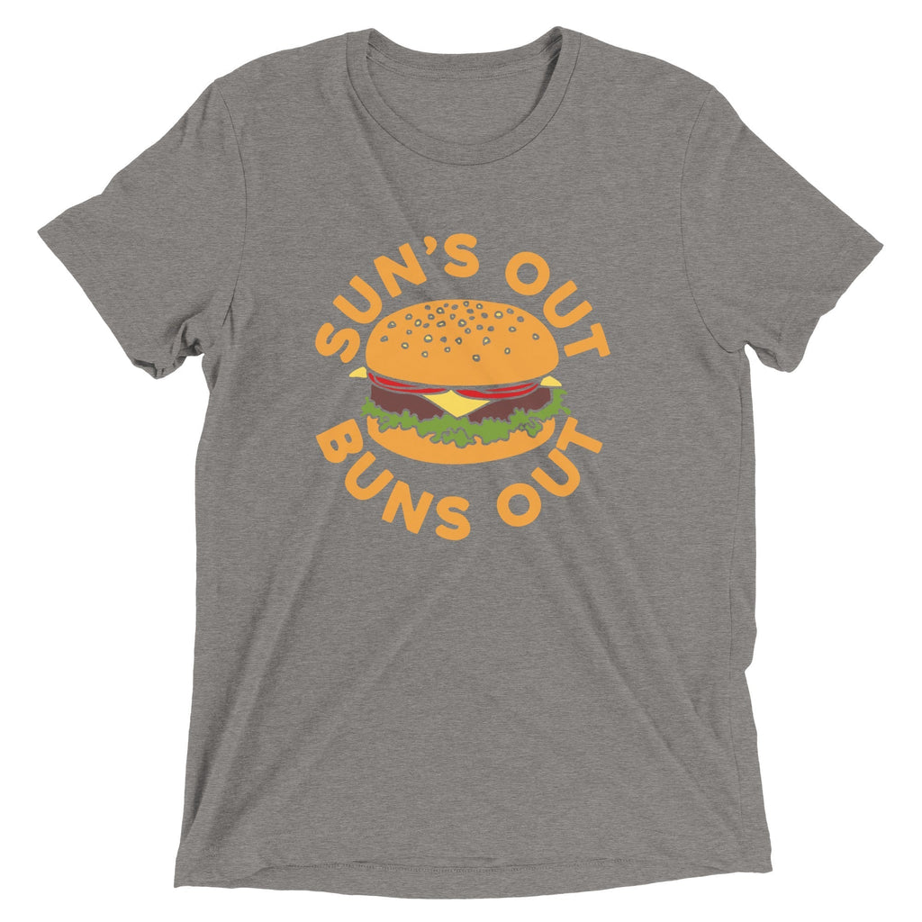 Sun's Out Buns Out Men's Tri-Blend Tee Hoodie, Sweatshirt | CoreVibeTees.com (Image 4)