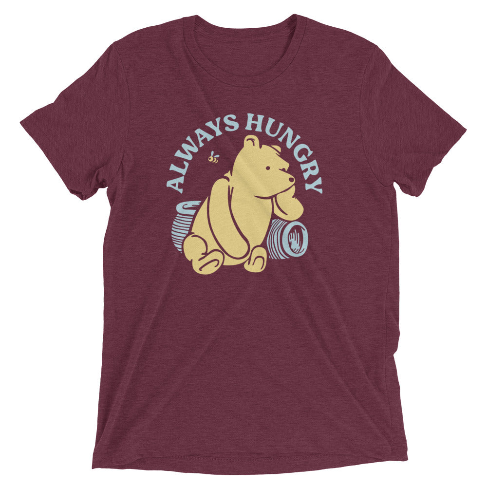 Always Hungry Men's Tri-Blend Tee Hoodie, Sweatshirt | CoreVibeTees.com (Image 3)