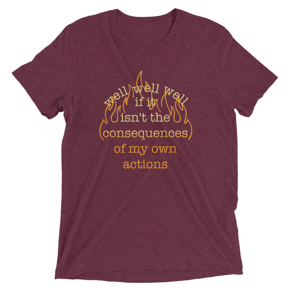 The Consequences Of My Own Actions Men's Tri-Blend Tee Hoodie, Sweatshirt | CoreVibeTees.com (Image 3)