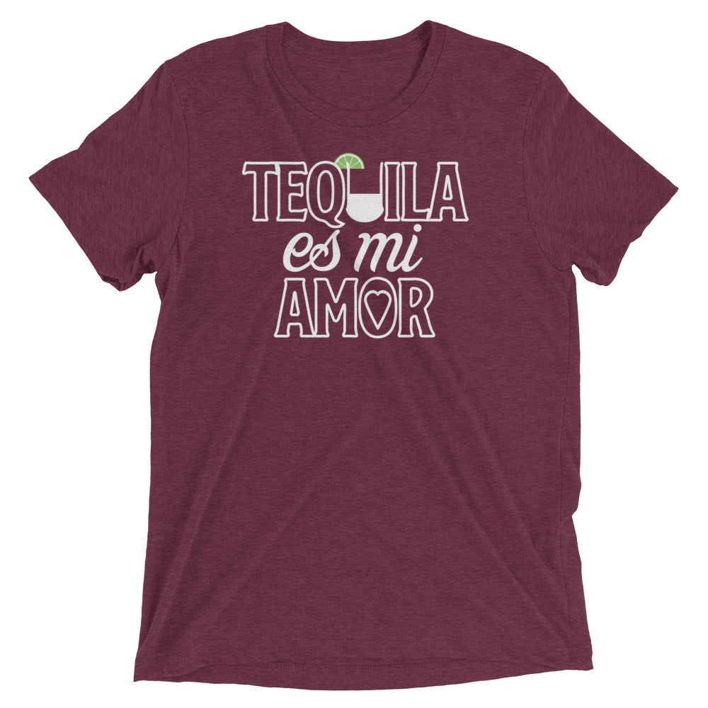 Tequila Es Mi Amor Men's Tri-Blend Tee Hoodie, Sweatshirt | CoreVibeTees.com (Image 3)