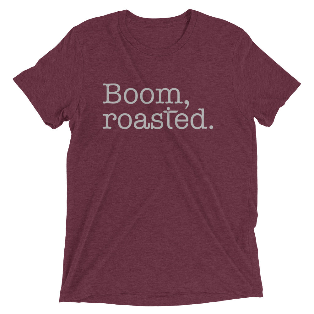 Boom, Roasted Men's Tri-Blend Tee Hoodie, Sweatshirt | CoreVibeTees.com (Image 3)