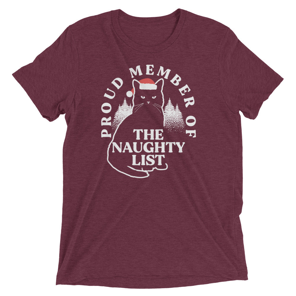 The Naughty List Men's Tri-Blend Tee Hoodie, Sweatshirt | CoreVibeTees.com (Image 3)