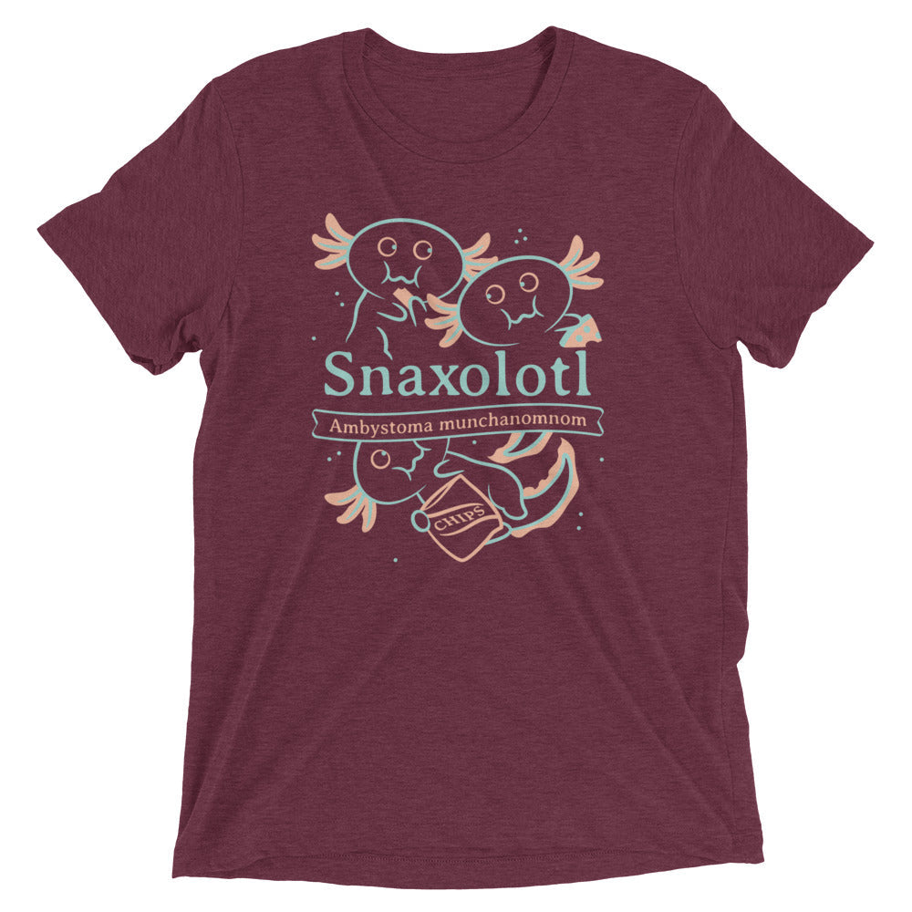 Snaxolotl Men's Tri-Blend Tee Hoodie, Sweatshirt | CoreVibeTees.com (Image 4)