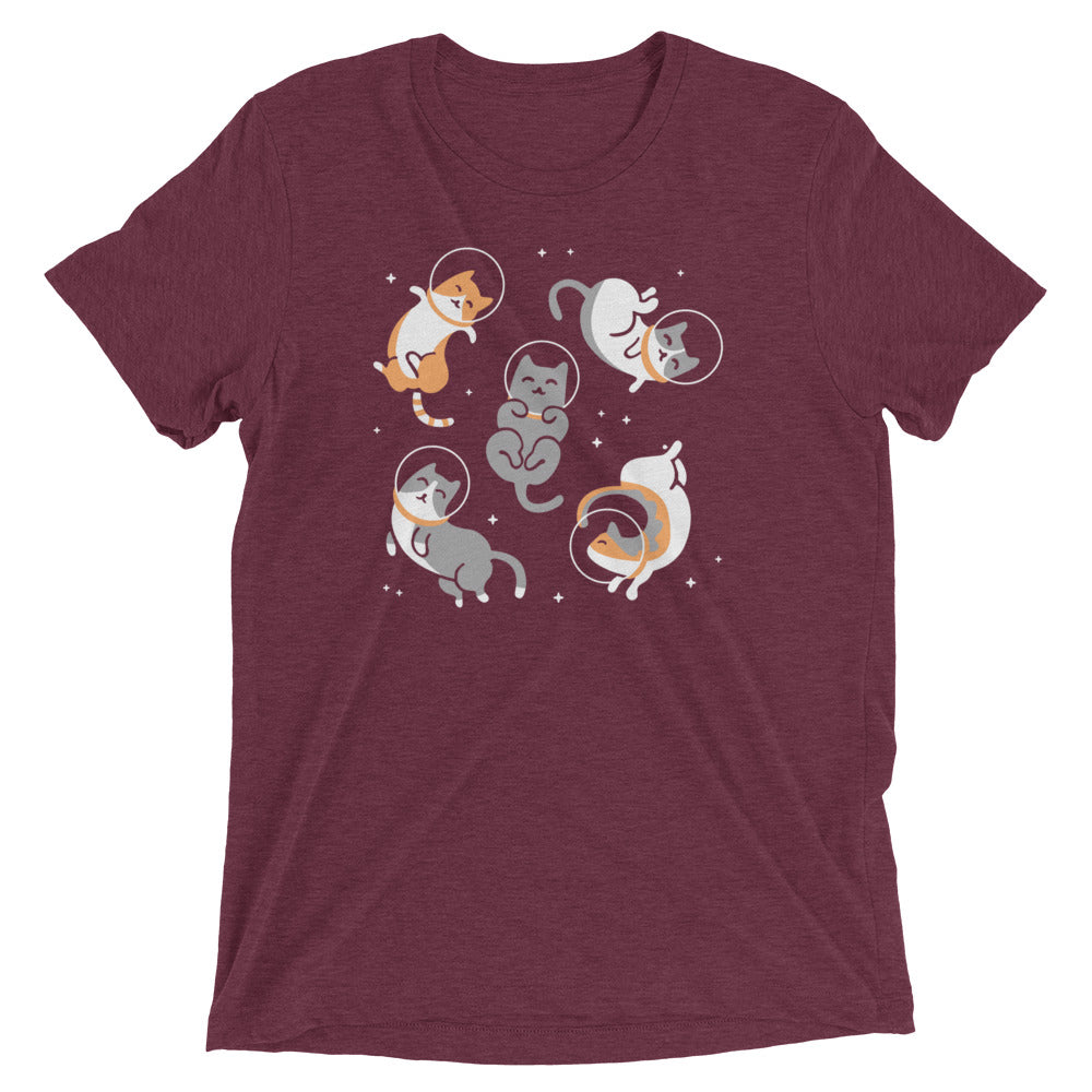 Cats In Space Men's Tri-Blend Tee Hoodie, Sweatshirt | CoreVibeTees.com (Image 3)