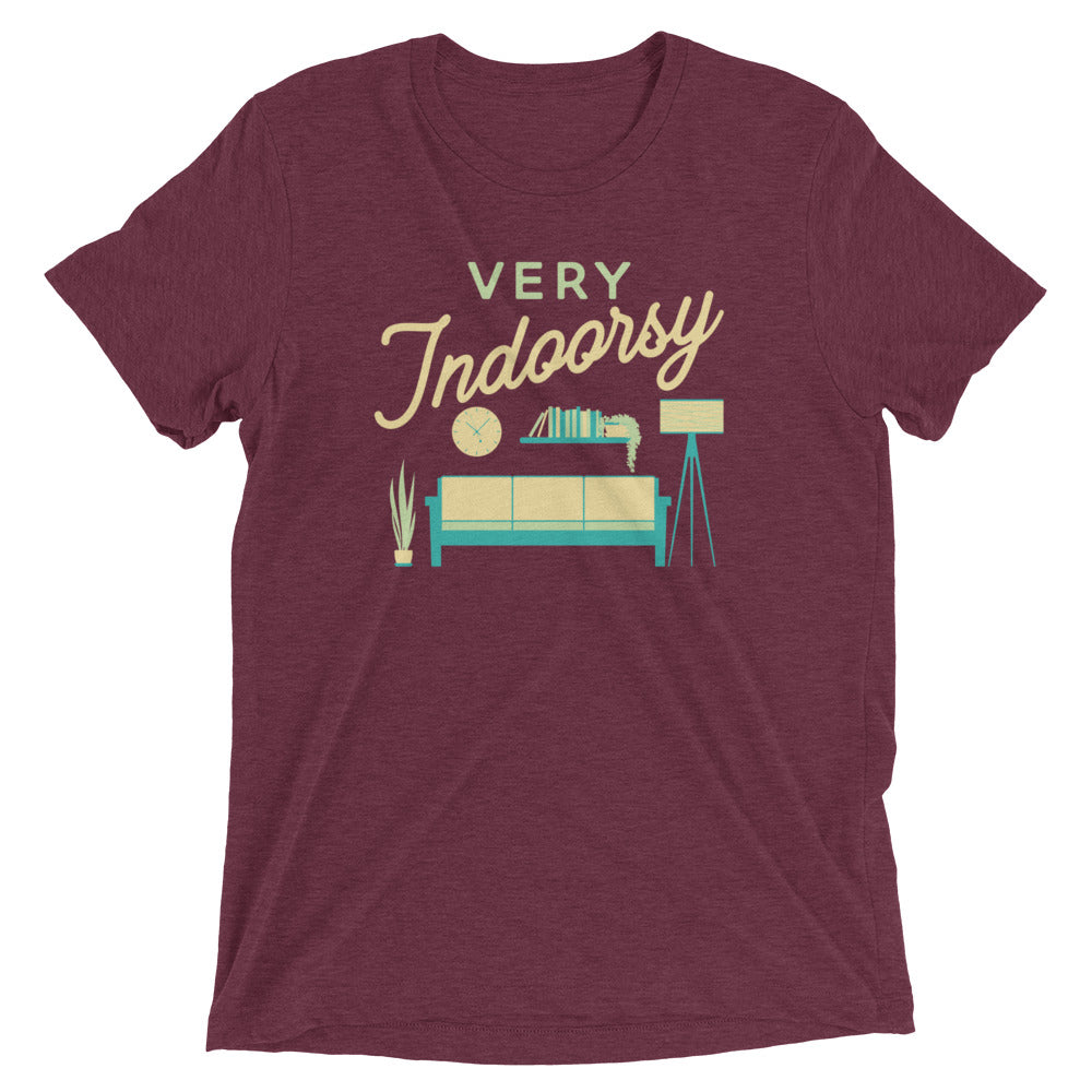 Very Indoorsy Men's Tri-Blend Tee Hoodie, Sweatshirt | CoreVibeTees.com (Image 4)