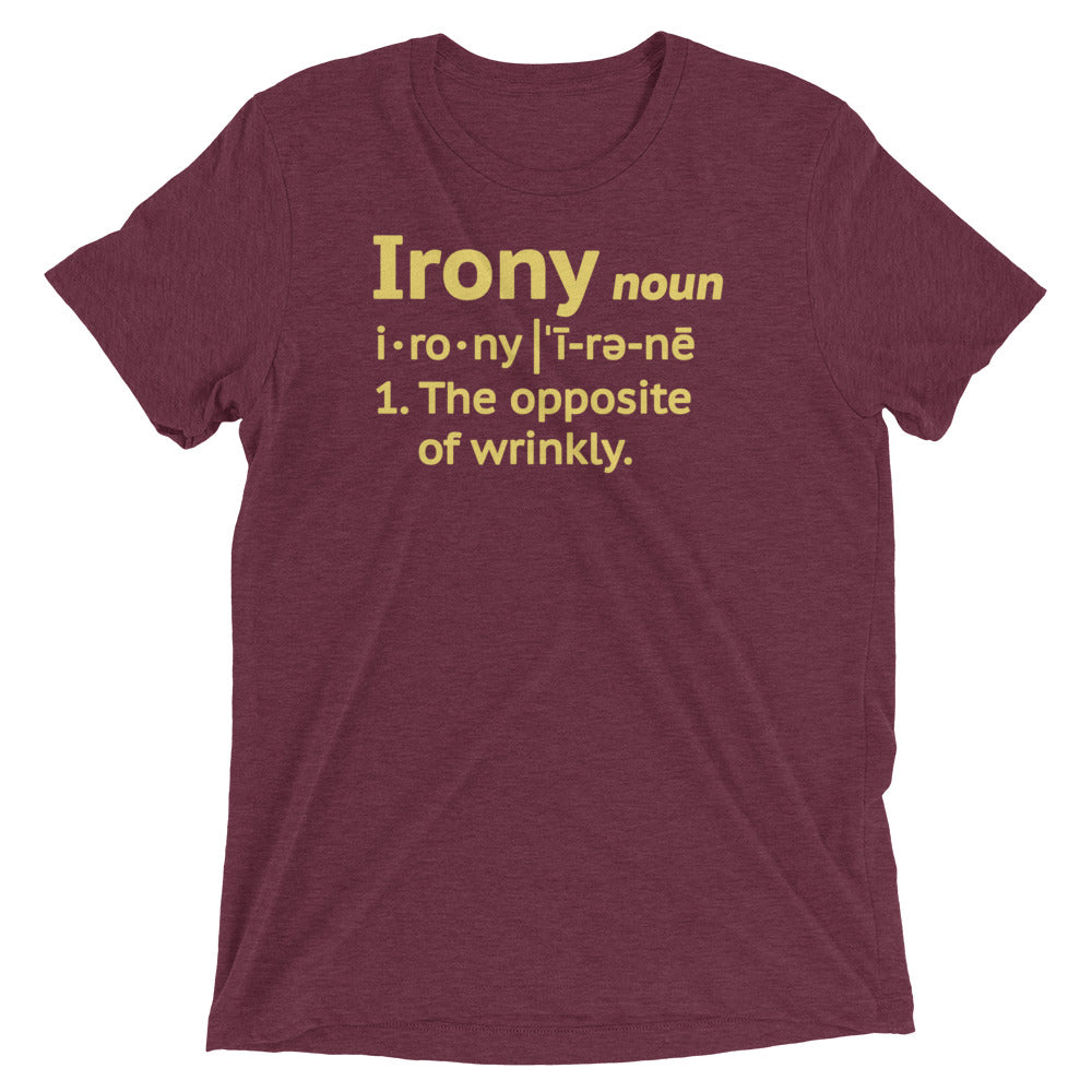Irony Definition Men's Tri-Blend Tee Hoodie, Sweatshirt | CoreVibeTees.com (Image 3)