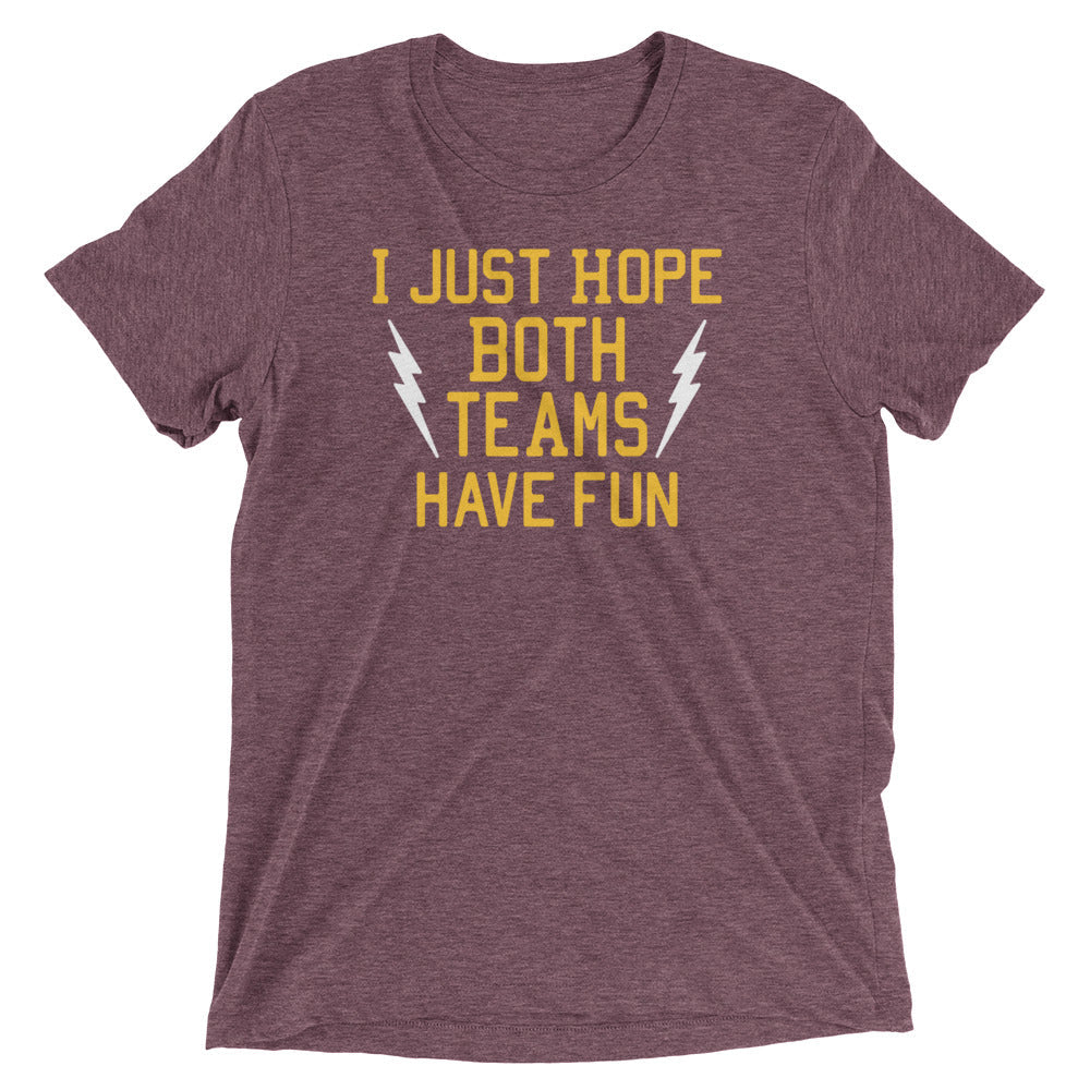 I Just Hope Both Teams Have Fun Men's Tri-Blend Tee Hoodie, Sweatshirt | CoreVibeTees.com (Image 3)