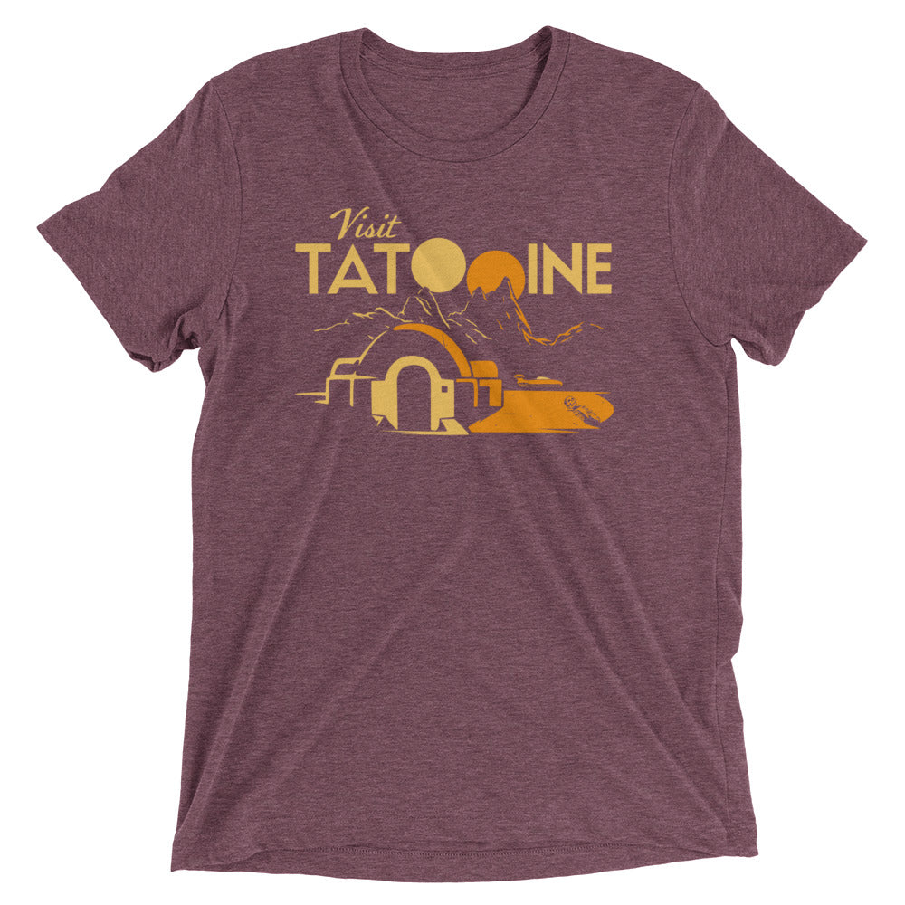 Visit Tatooine Men's Tri-Blend Tee Hoodie, Sweatshirt | CoreVibeTees.com (Image 4)