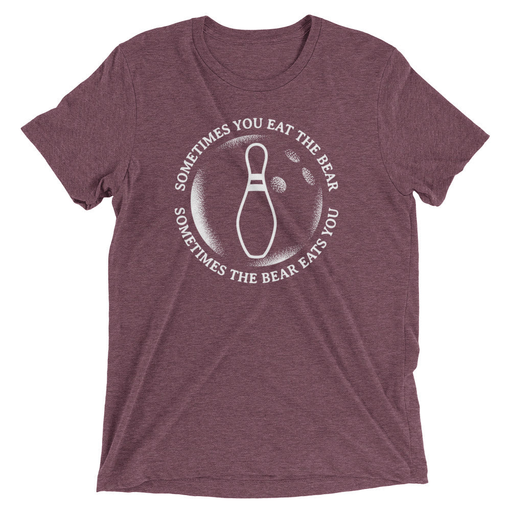 Sometimes You Eat The Bear Men's Tri-Blend Tee Hoodie, Sweatshirt | CoreVibeTees.com (Image 4)