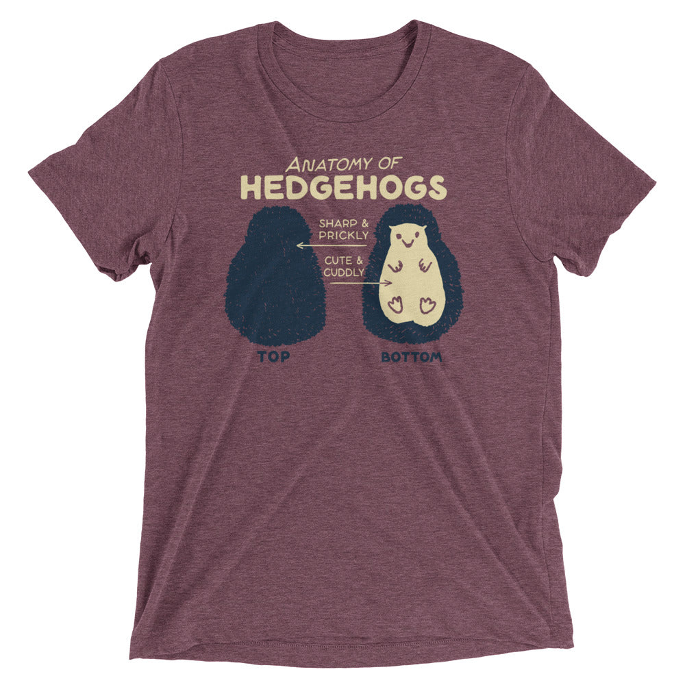 Anatomy Of Hedgehogs Men's Tri-Blend Tee Hoodie, Sweatshirt | CoreVibeTees.com (Image 4)