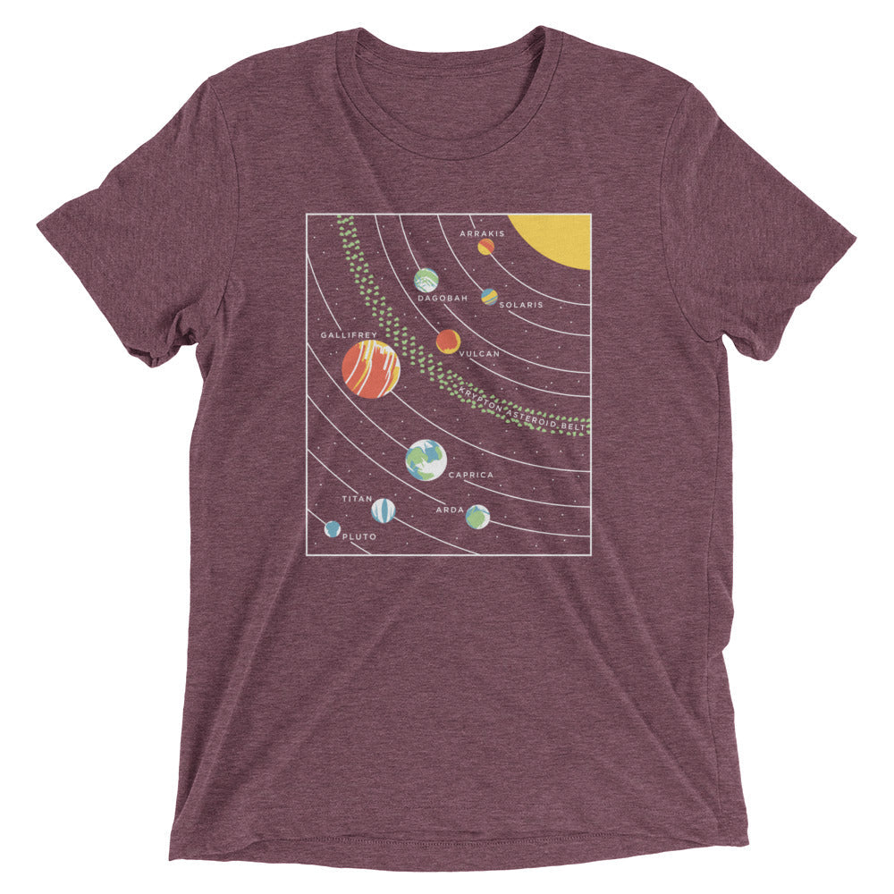 9 Planets Men's Tri-Blend Tee Hoodie, Sweatshirt | CoreVibeTees.com (Image 5)