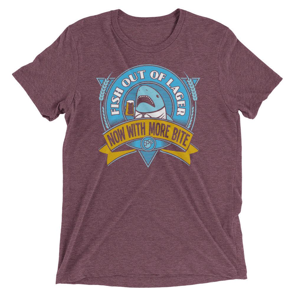 Fish Out Of Lager Men's Tri-Blend Tee Hoodie, Sweatshirt | CoreVibeTees.com (Image 4)