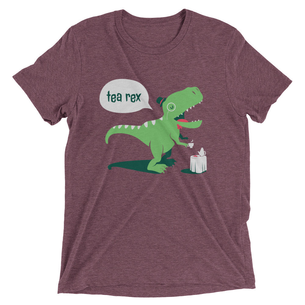 Tea Rex Men's Tri-Blend Tee Hoodie, Sweatshirt | CoreVibeTees.com (Image 5)
