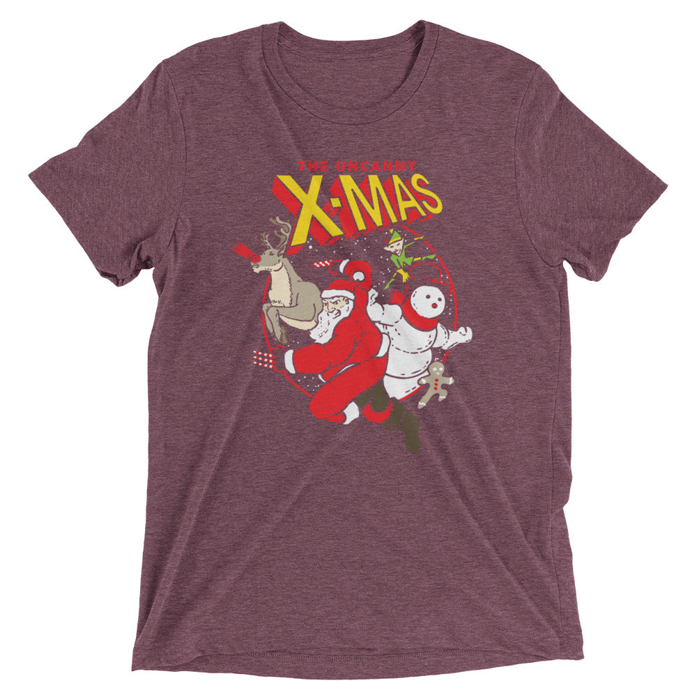 The Uncanny X-Mas Men's Tri-Blend Tee Hoodie, Sweatshirt | CoreVibeTees.com (Image 1)
